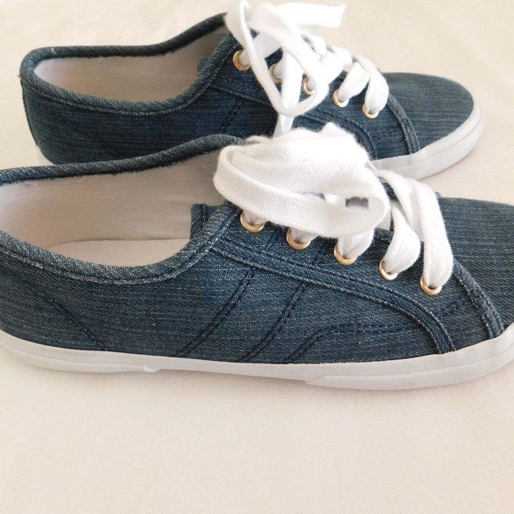 LIZ CLAIBORNE Women’s Sneakers Canvas Denim Blue Size 7 - Picture 5 of 5